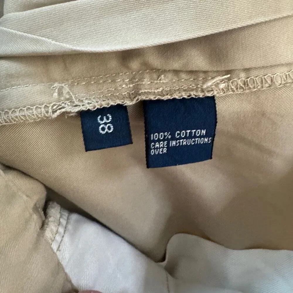 Polo Ralph Lauren Shorts Men's 38 Beige Chino Pleated Outdoors Cotton - Picture 9 of 11
